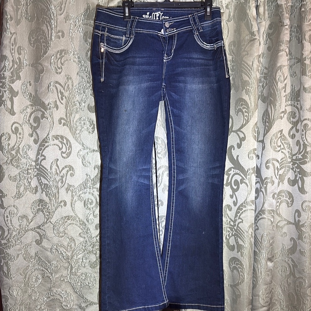 Wallflower Blue Boot Cut Jeans with Classic Faded Wash